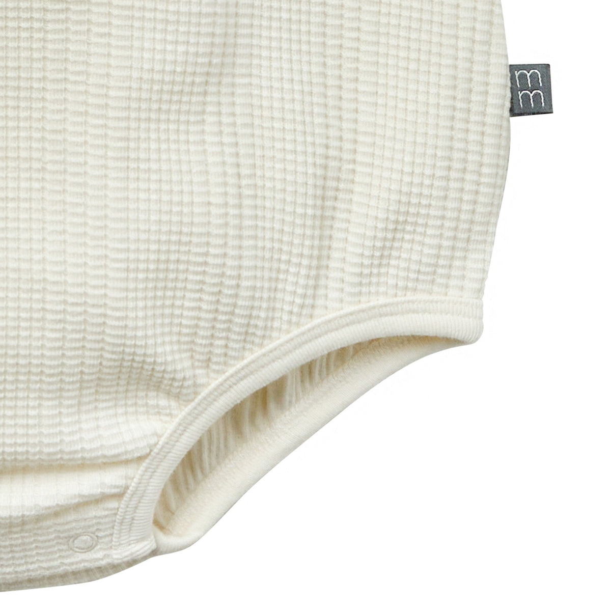 Baby Neutral Ivory Dumpling Romper, view 3