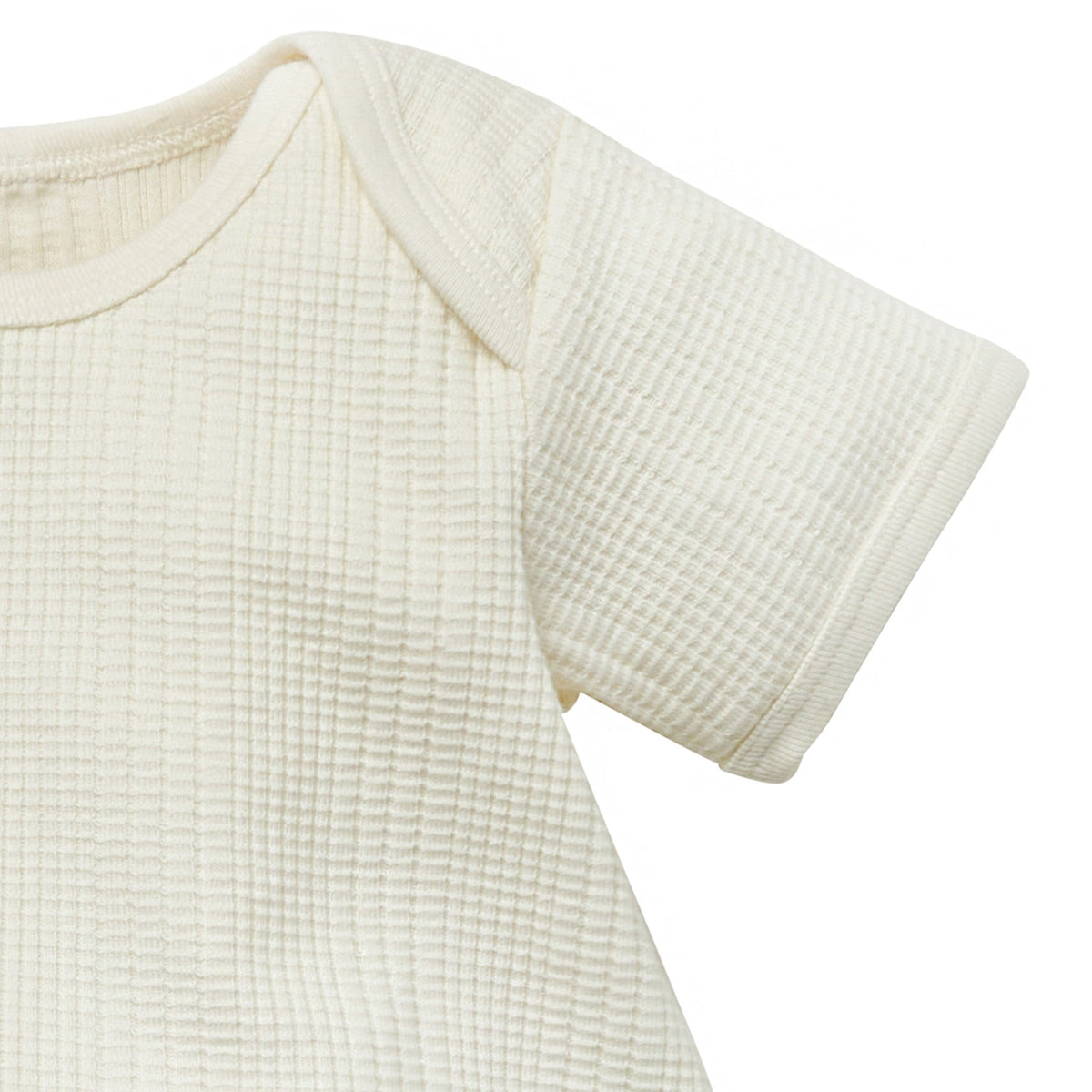 Baby Neutral Ivory Dumpling Romper, view 2