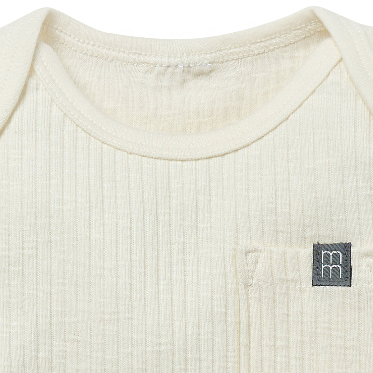 Baby Neutral Ivory Short Sleeve Bodysuit, view 2
