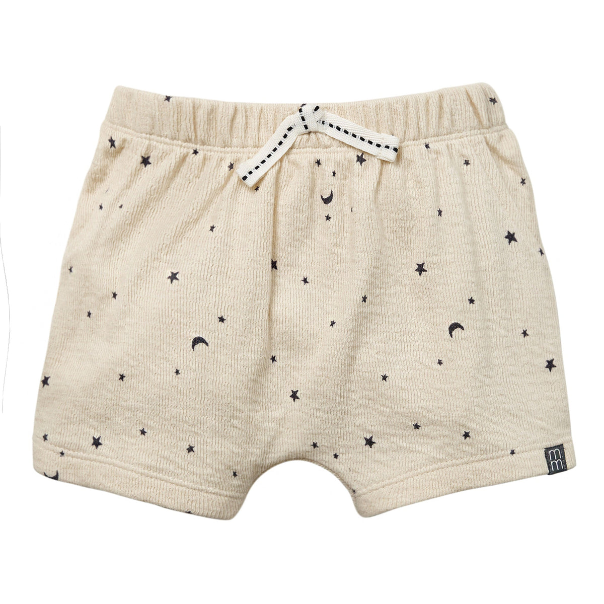 Baby Neutral Lt Beige Moon Stars Harem Shorts
