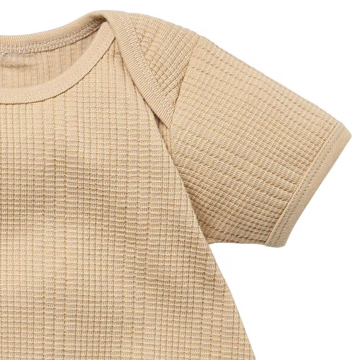 Baby Neutral Lt Tan Dumpling Romper, view 4
