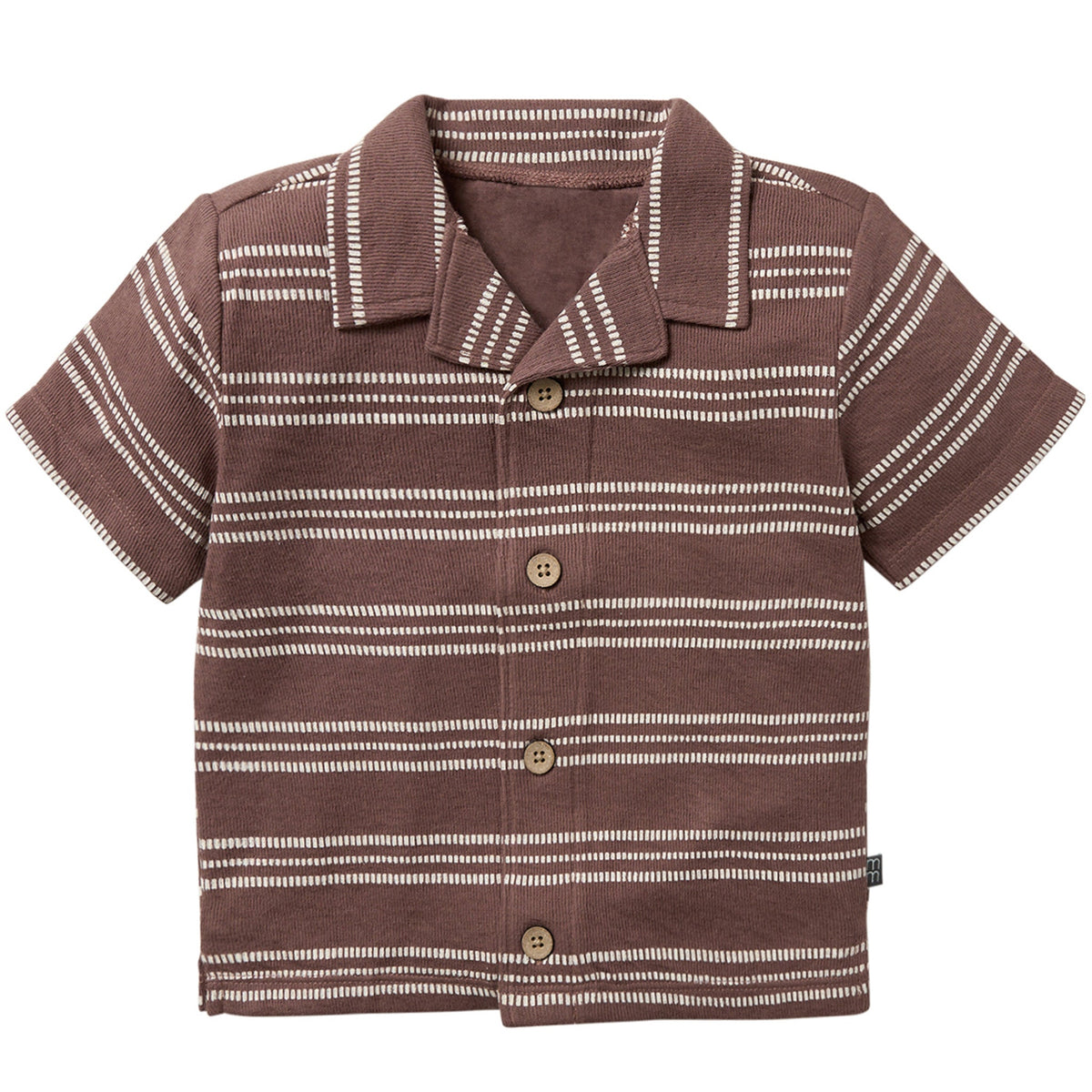 Infant & Toddler Boys Brown Collar Top
