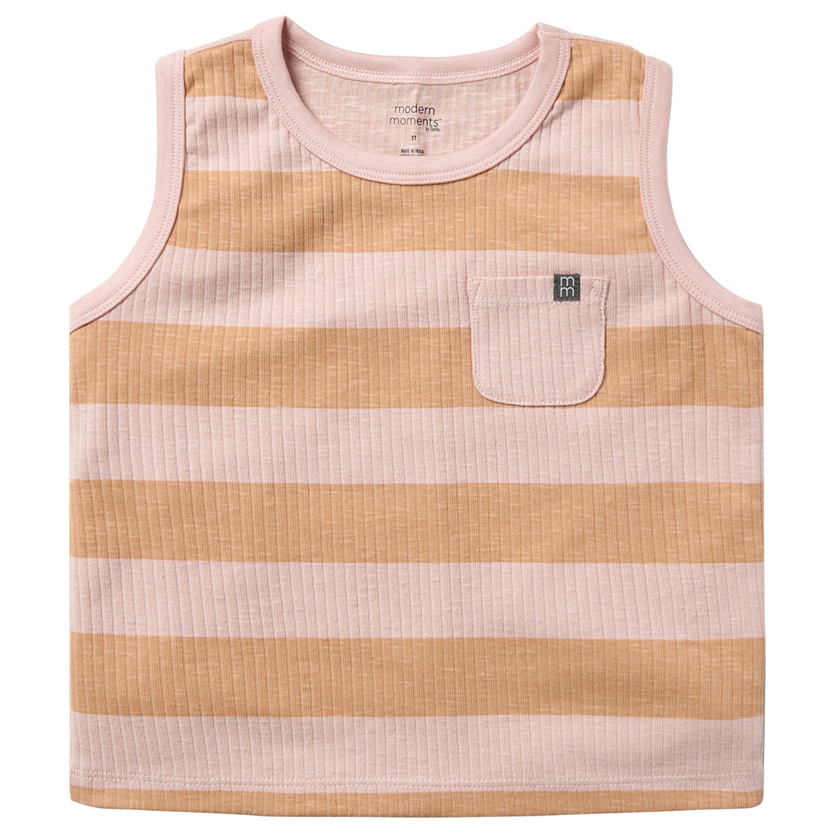 Infant & Toddler Boys Tan Stripe Tank Top