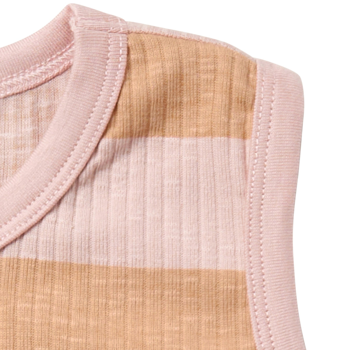Infant & Toddler Boys Tan Stripe Tank Top, view 3