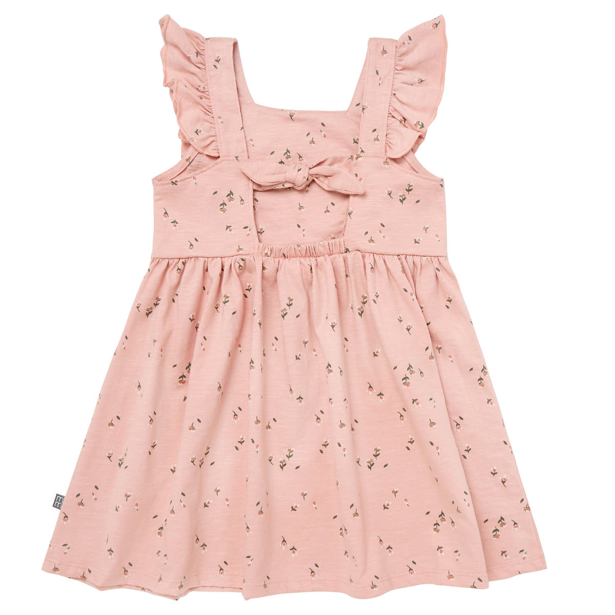 Infant & Toddler Girls Rose Tulips Bow Back Dress-Gerber Childrenswear Wholesale