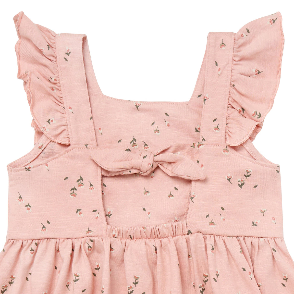 Infant & Toddler Girls Rose Tulips Bow Back Dress-Gerber Childrenswear Wholesale