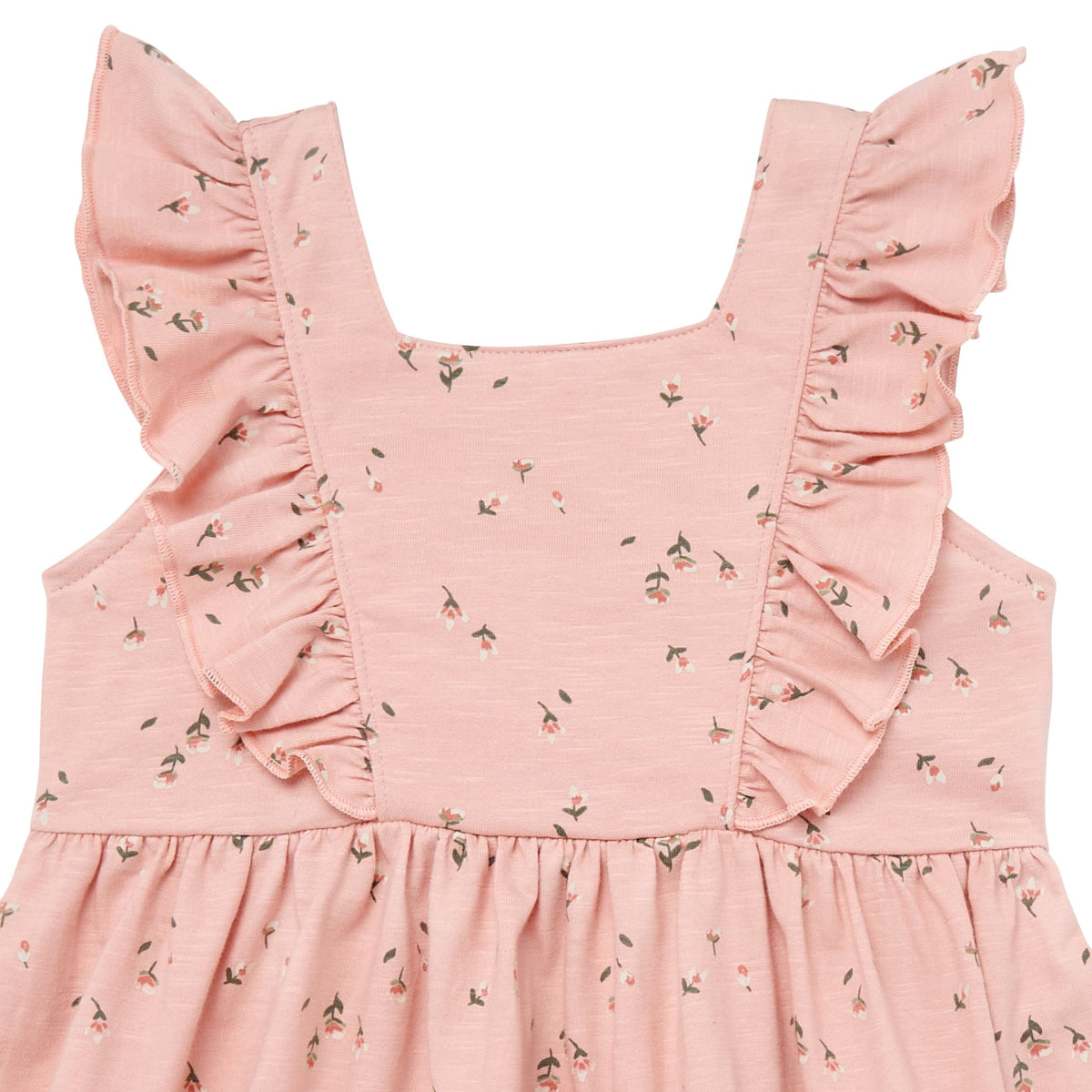 Infant & Toddler Girls Rose Tulips Bow Back Dress-Gerber Childrenswear Wholesale