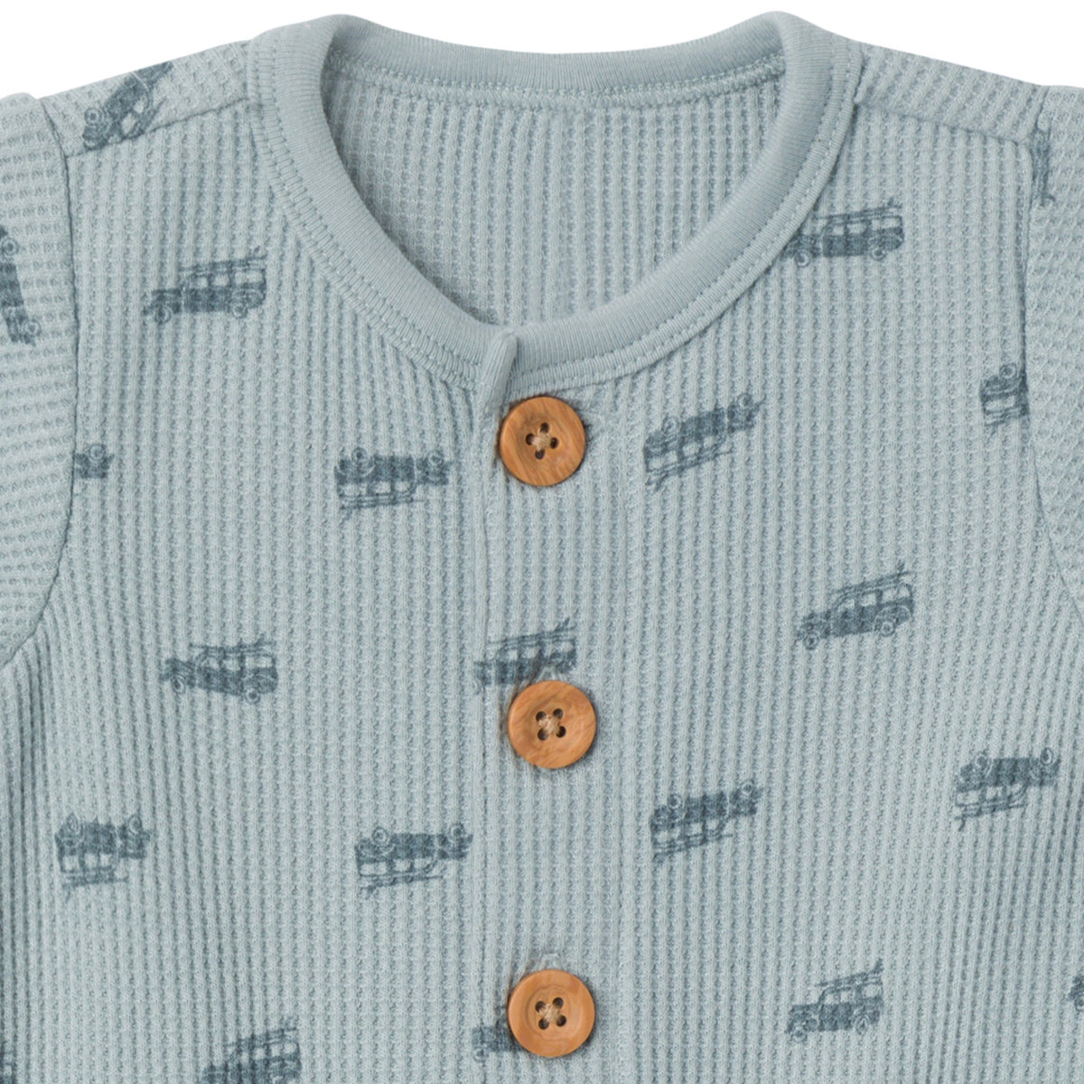 Baby Boys Medium Teal Buggy Short Sleeve Long Leg Romper-Gerber Childrenswear Wholesale