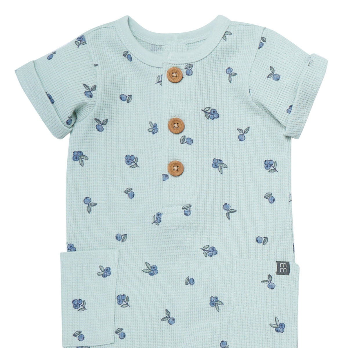 Baby Girls Light Sky Blueberry Short Sleeve Long Leg Romper-Gerber Childrenswear Wholesale
