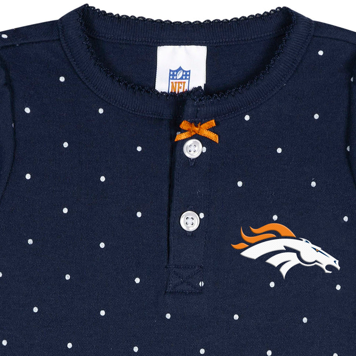 Baby Girls Denver Broncos Romper-Gerber Childrenswear Wholesale