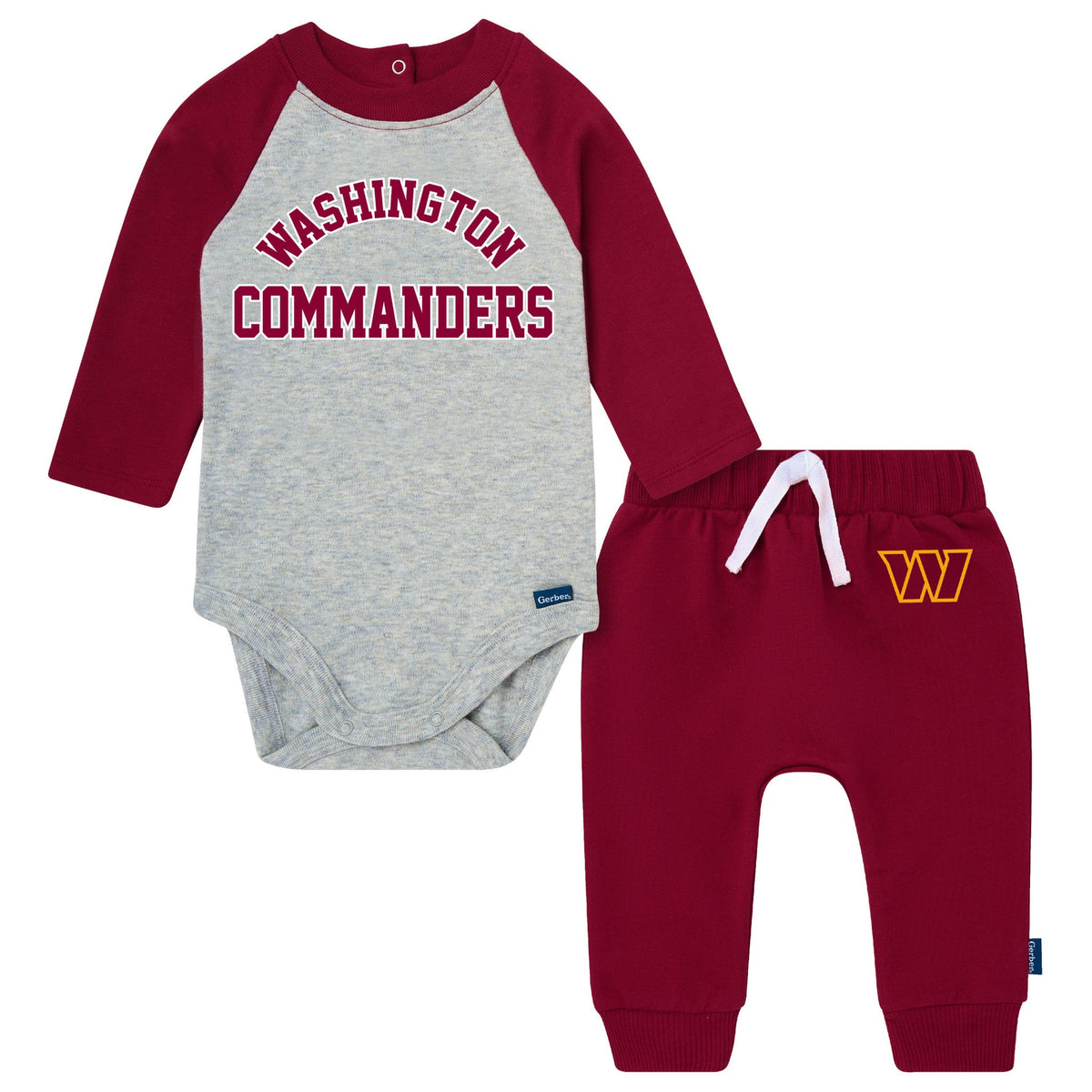 2-Piece Baby Neutral Washington Commanders Bodysuit & Jogger Set-Gerber Childrenswear Wholesale