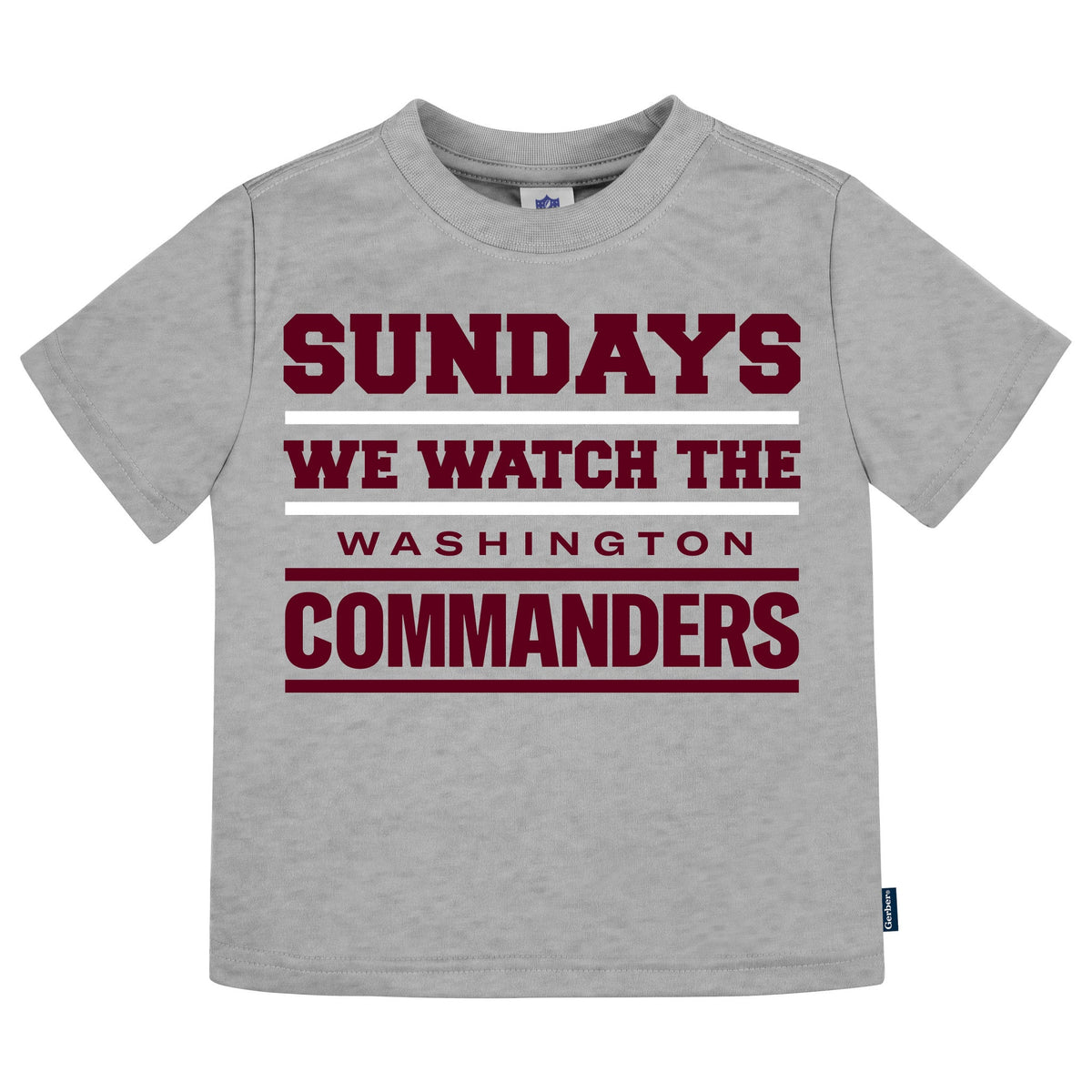 3-Pack Infant & Toddler Neutral Washington Commanders T-Shirts-Gerber Childrenswear Wholesale