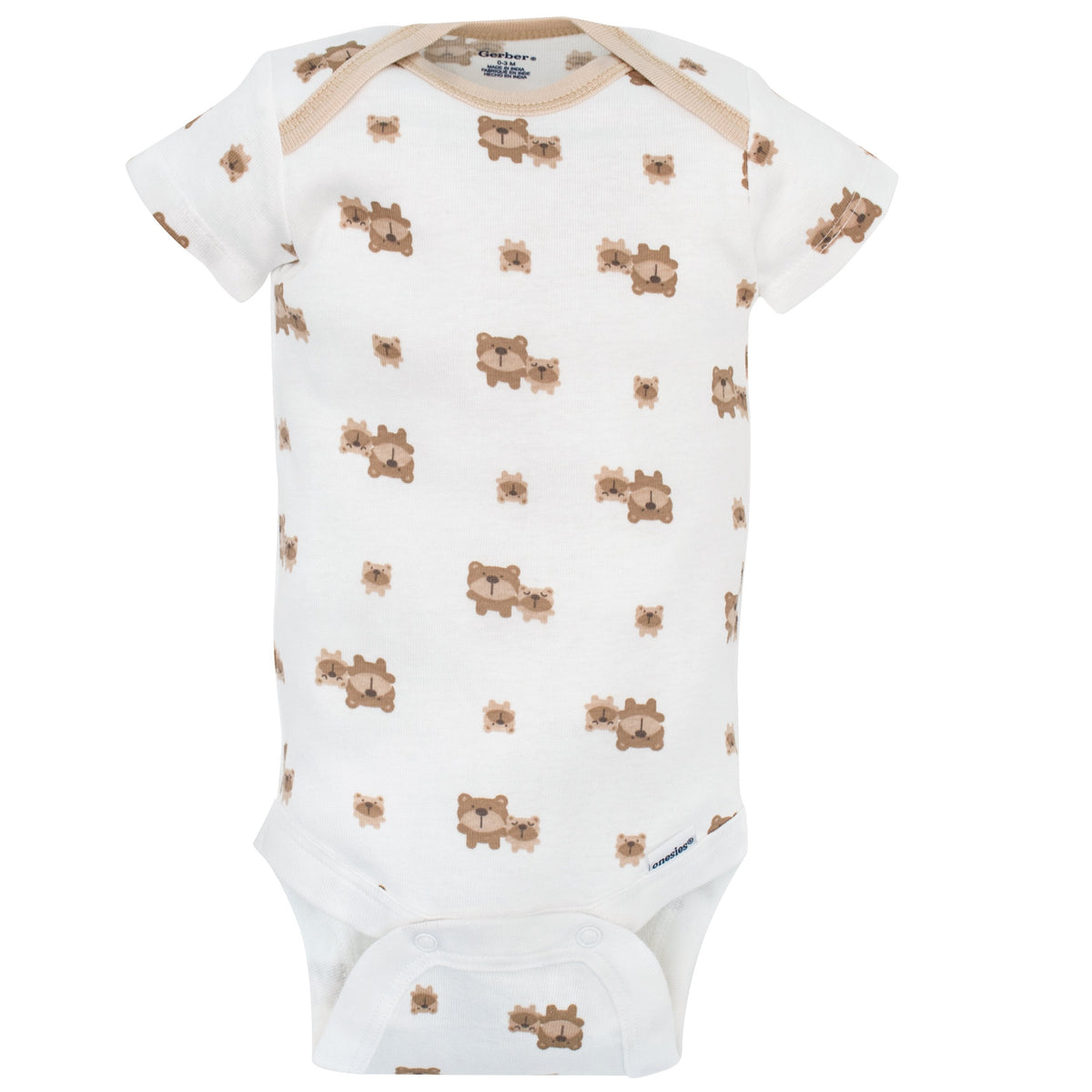 5-Pack Boys Brown Bear Variety Onesies Bodysuits, view 2