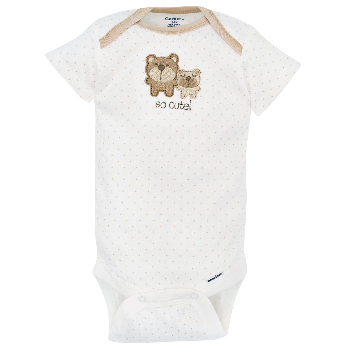 5-Pack Boys Brown Bear Variety Onesies Bodysuits, view 3