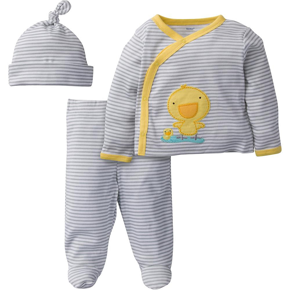 3-Piece Neutral Yellow Duck Take-Me-Home Set