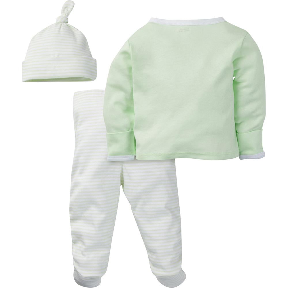 3-Piece Neutral Mint Green Bear Take-Me-Home Set, view 3
