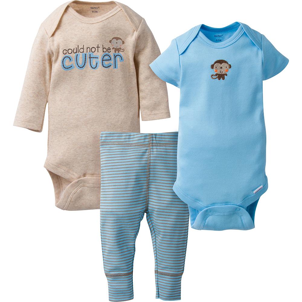 3-Piece Boys Monkey Take-Me-Home Set