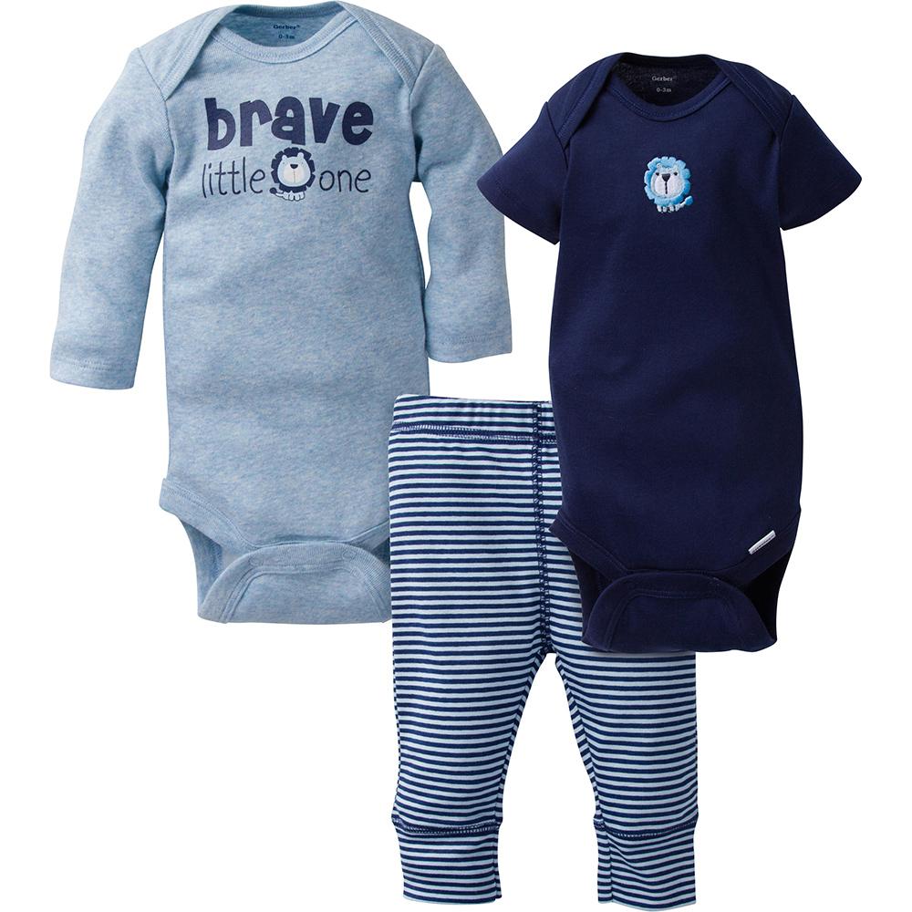3-Piece Boys Navy Lion Take-Me-Home Set