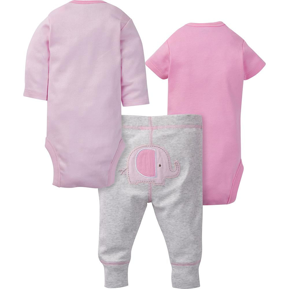 3-Piece Girls Pink Elephant Take-Me-Home Set, view 2