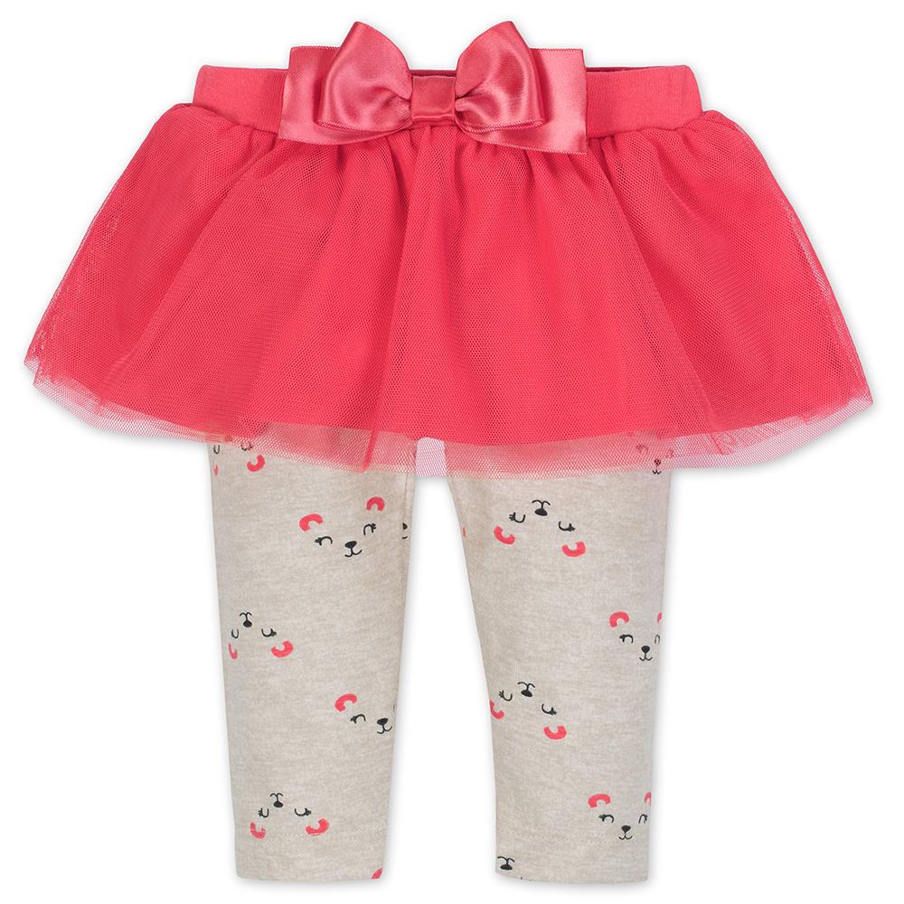 2-Piece Sweet Bear Girls Top & Tutu Leggings Set, additional view 2