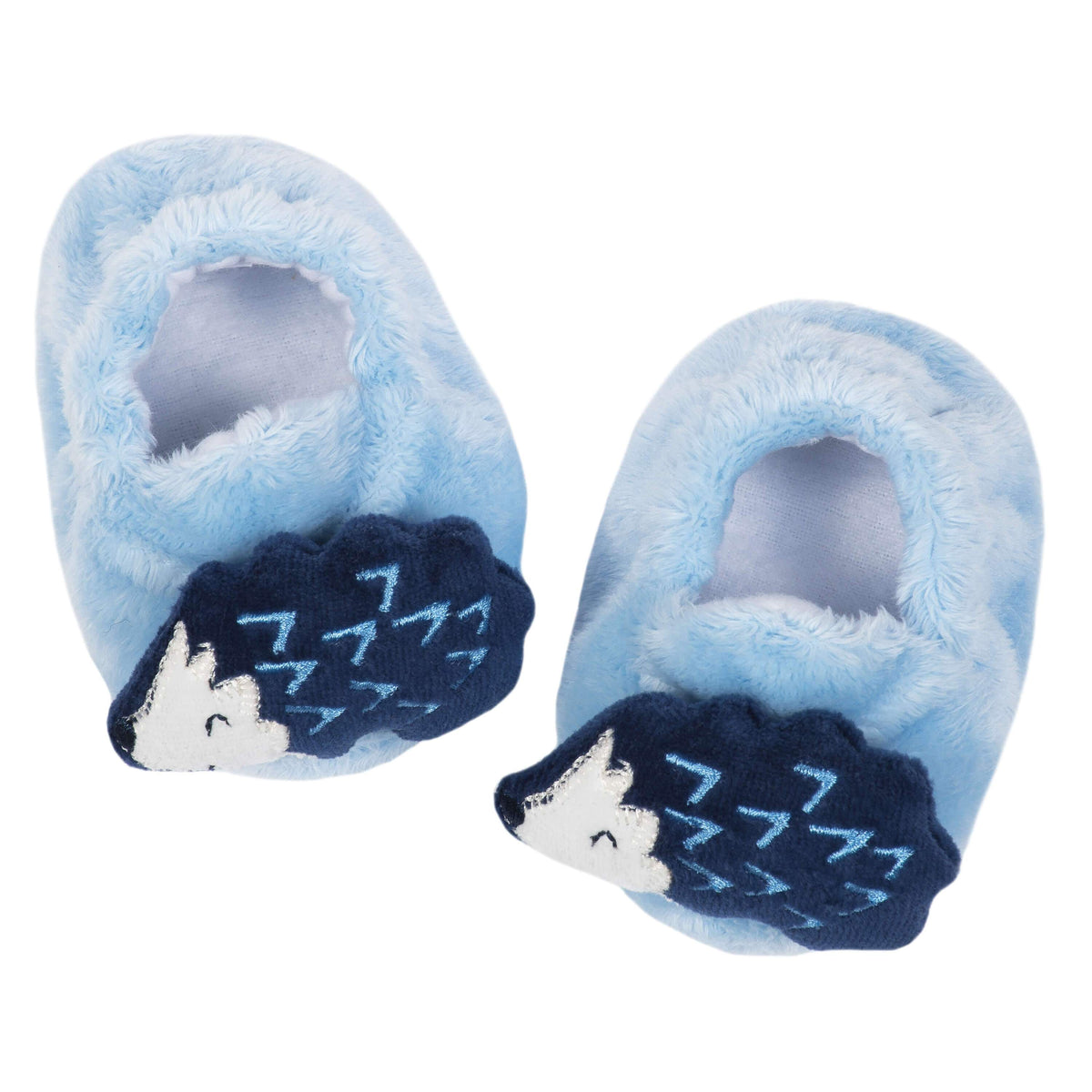 1-Pack Boys Hedgehog Velboa Booties