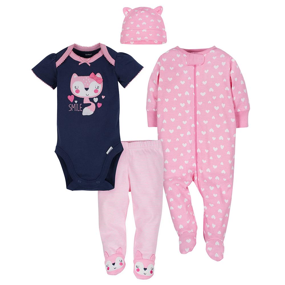 4-Piece Girls Fox Take-Me-Home Set