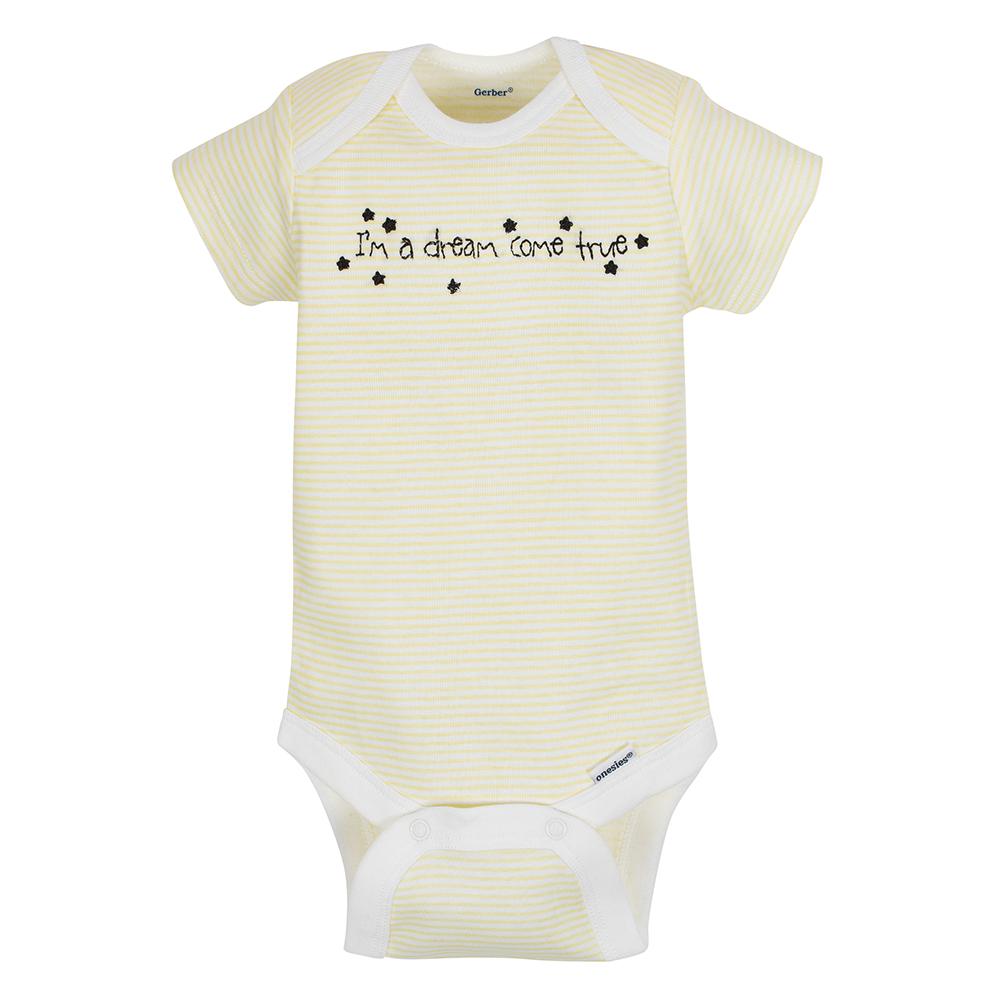5-Pack Neutral Cloud Short Sleeve Onesies Bodysuits, additional view 4