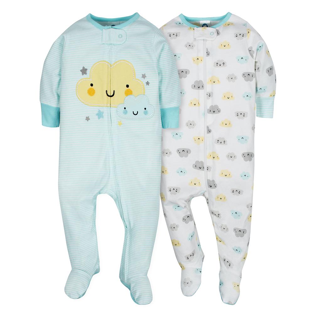 2-Pack Neutral Clouds Sleep N' Play