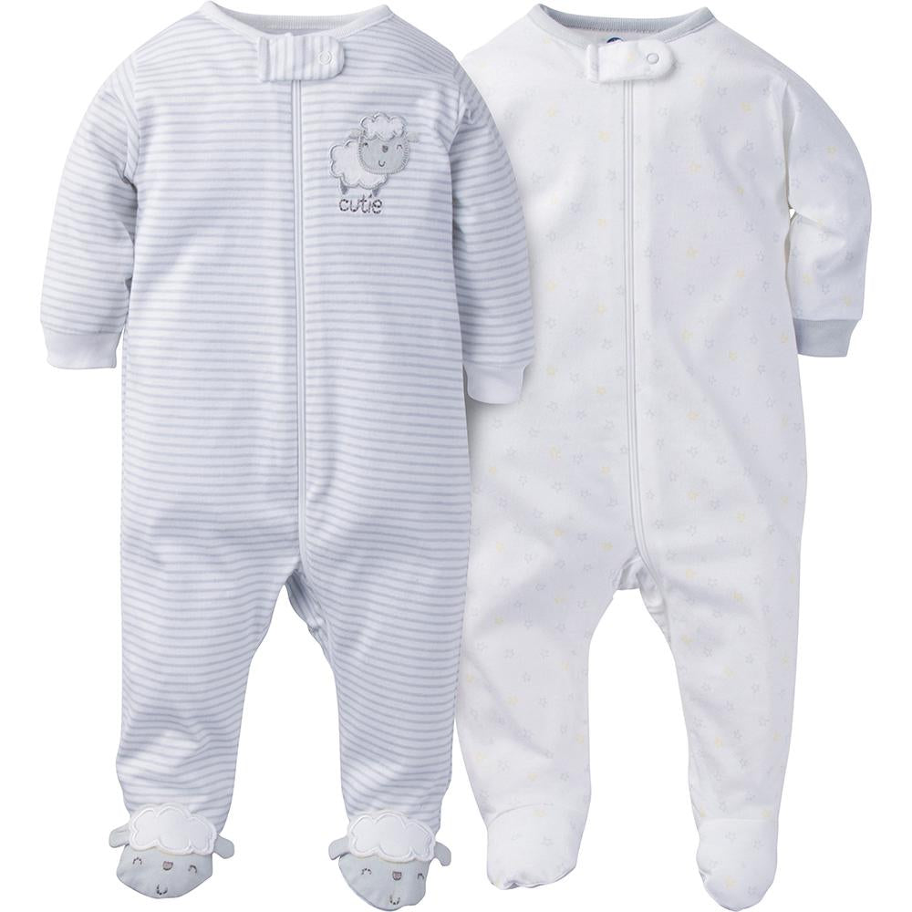 2-Pack Neutral Grey Lamb Sleep N' Plays