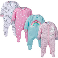 4-Pack Girls Clouds Sleep N' Play