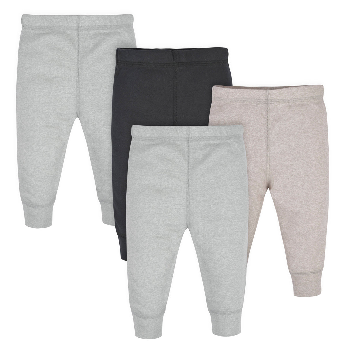 4-Pack Baby Gray Heather & Black Active Pants
