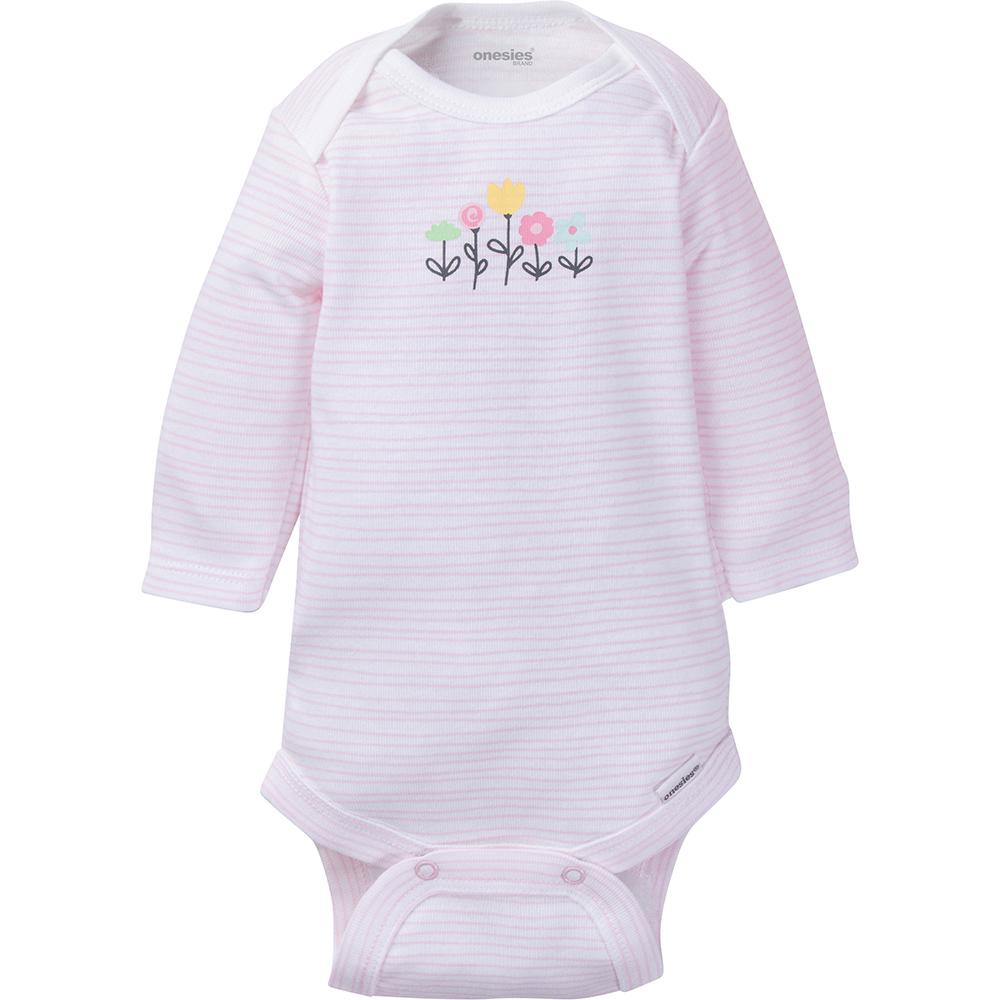 6-Pack Onesies Brand Baby Girl Long Sleeve Kitty Bodysuits, additional view 2