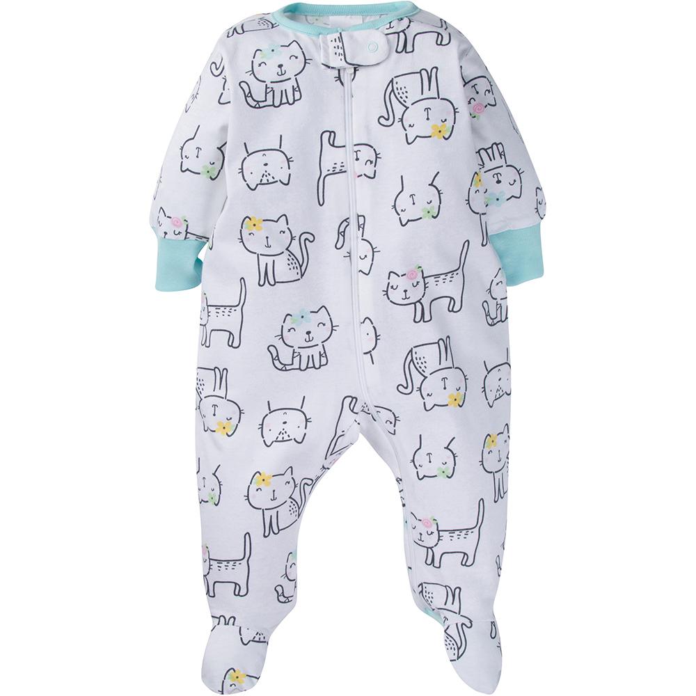 4-Pack Onesies Brand Baby Girl Kitty Sleep N' Play, additional view 1