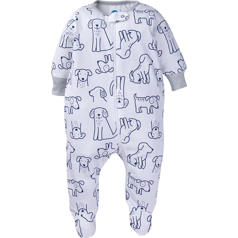 4-Pack Onesies Brand Baby Boy Navy Puppies Sleep N' Play, additional view 1