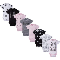 8-Pack Girls Bunny Short-Sleeve Onesies® Bodysuits
