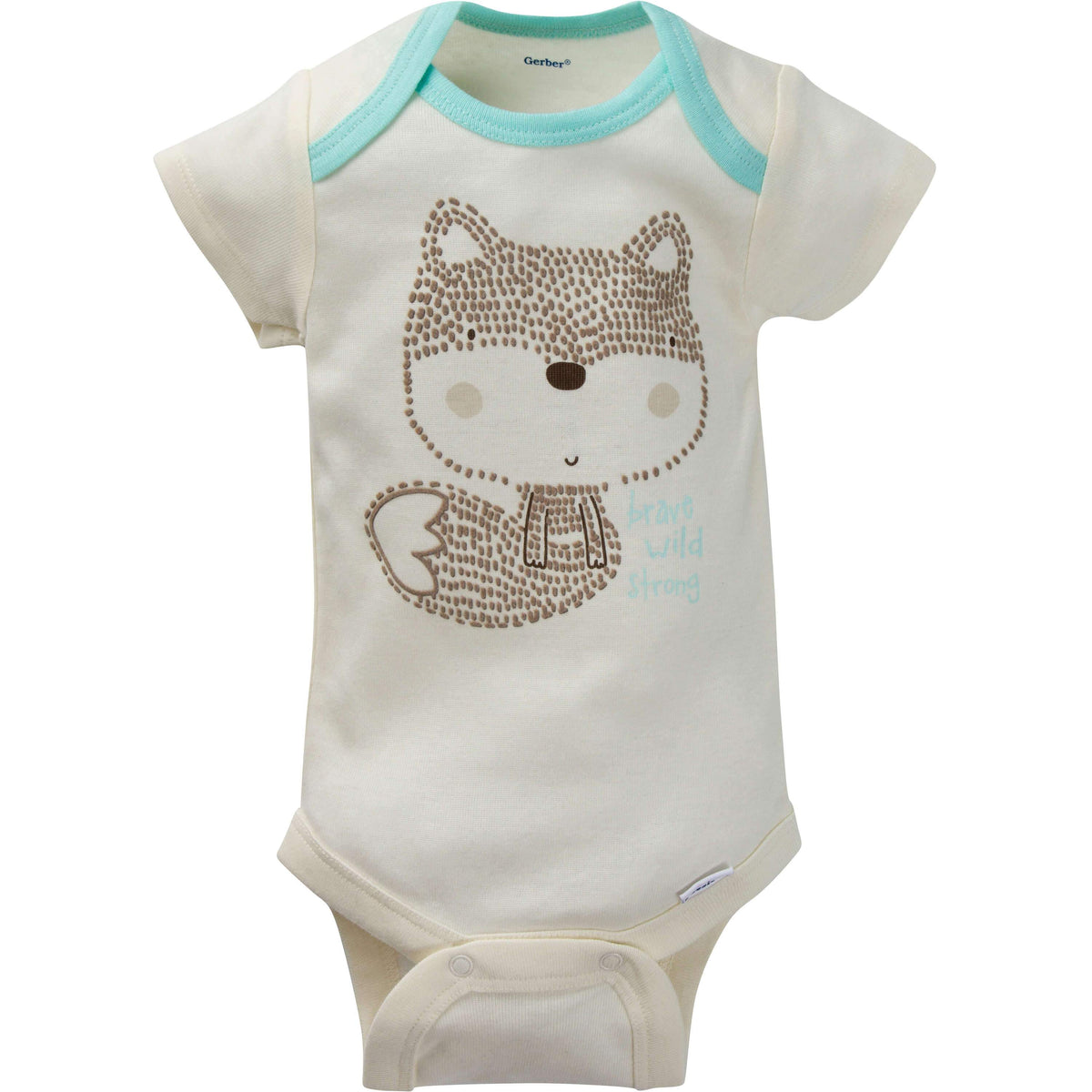 8-Pack Boys Short-Sleeve Fox Onesies Bodysuits, additional view 1