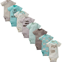 8-Pack Boys Short-Sleeve Fox Onesies® Bodysuits