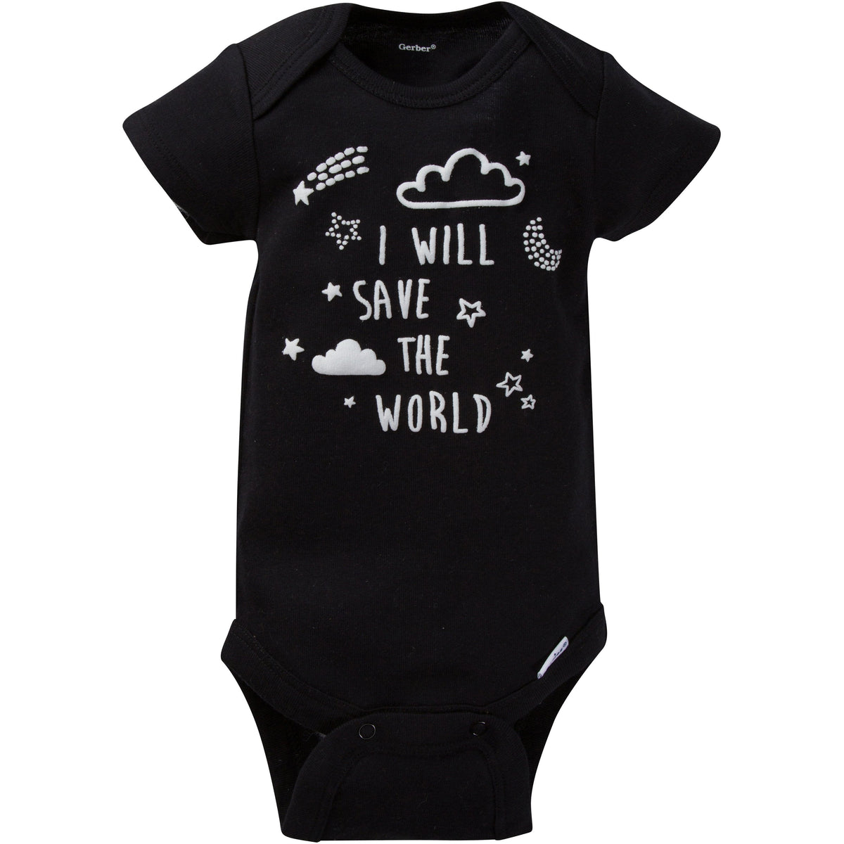 8-Pack Boys Short-Sleeve Stars Onesies Bodysuits, additional view 2