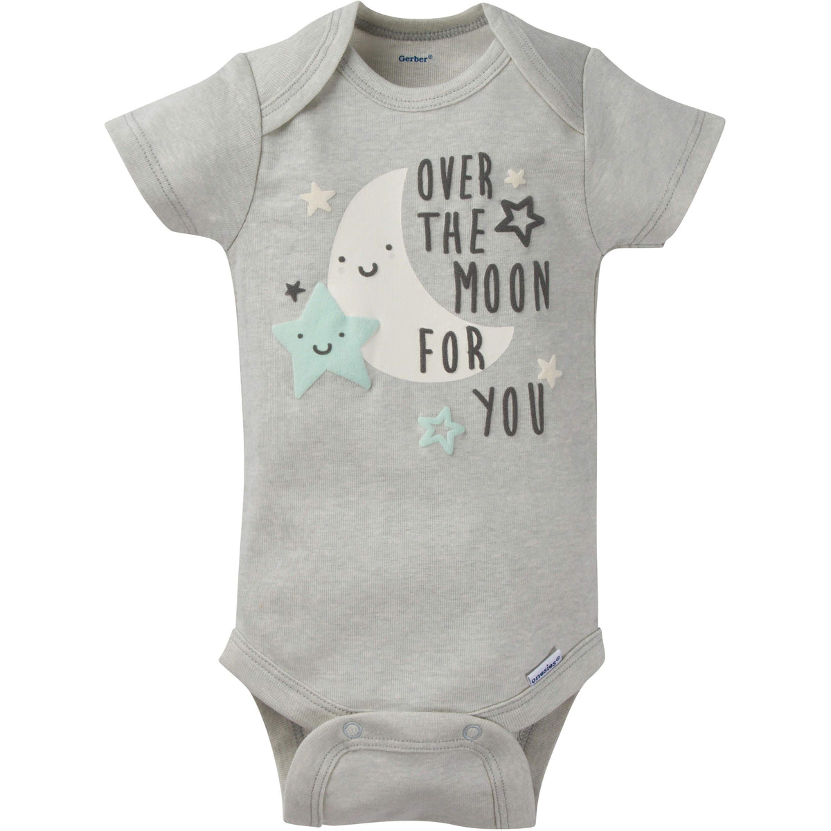 8-Pack Neutral Elephant Short-Sleeve Onesies Bodysuits, additional view 2