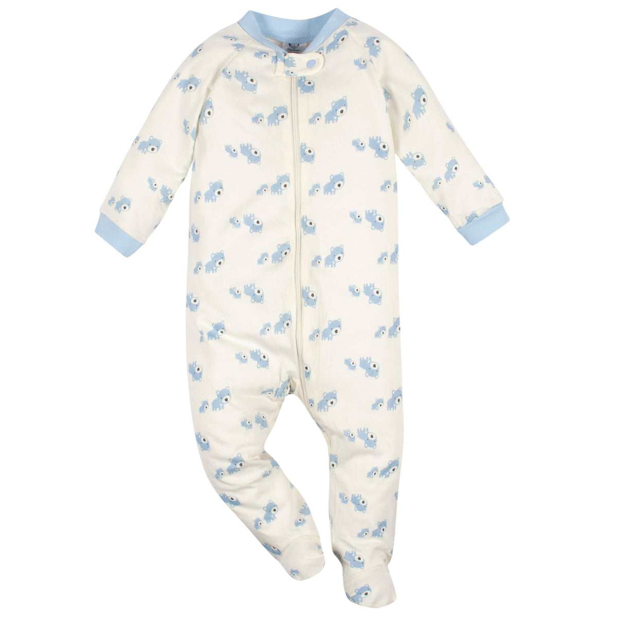 3-Pack Baby Boys Bear Organic Sleep N' Plays, additional view 2