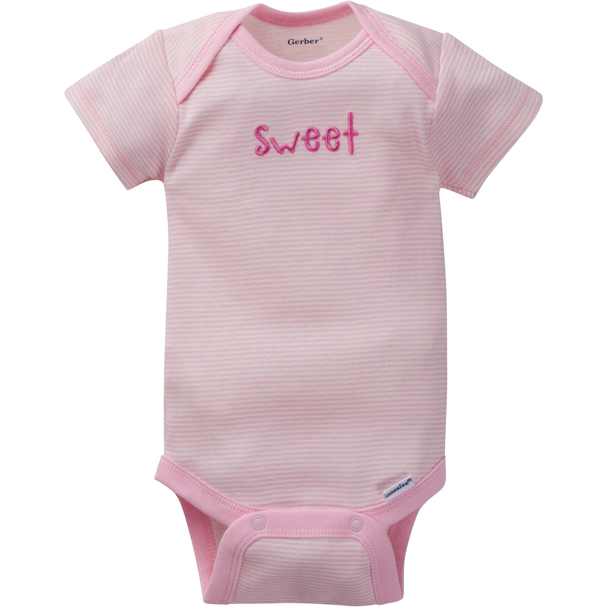 5-Pack Girls Bunny Organic Short-Sleeve Onesies Bodysuits, additional view 1