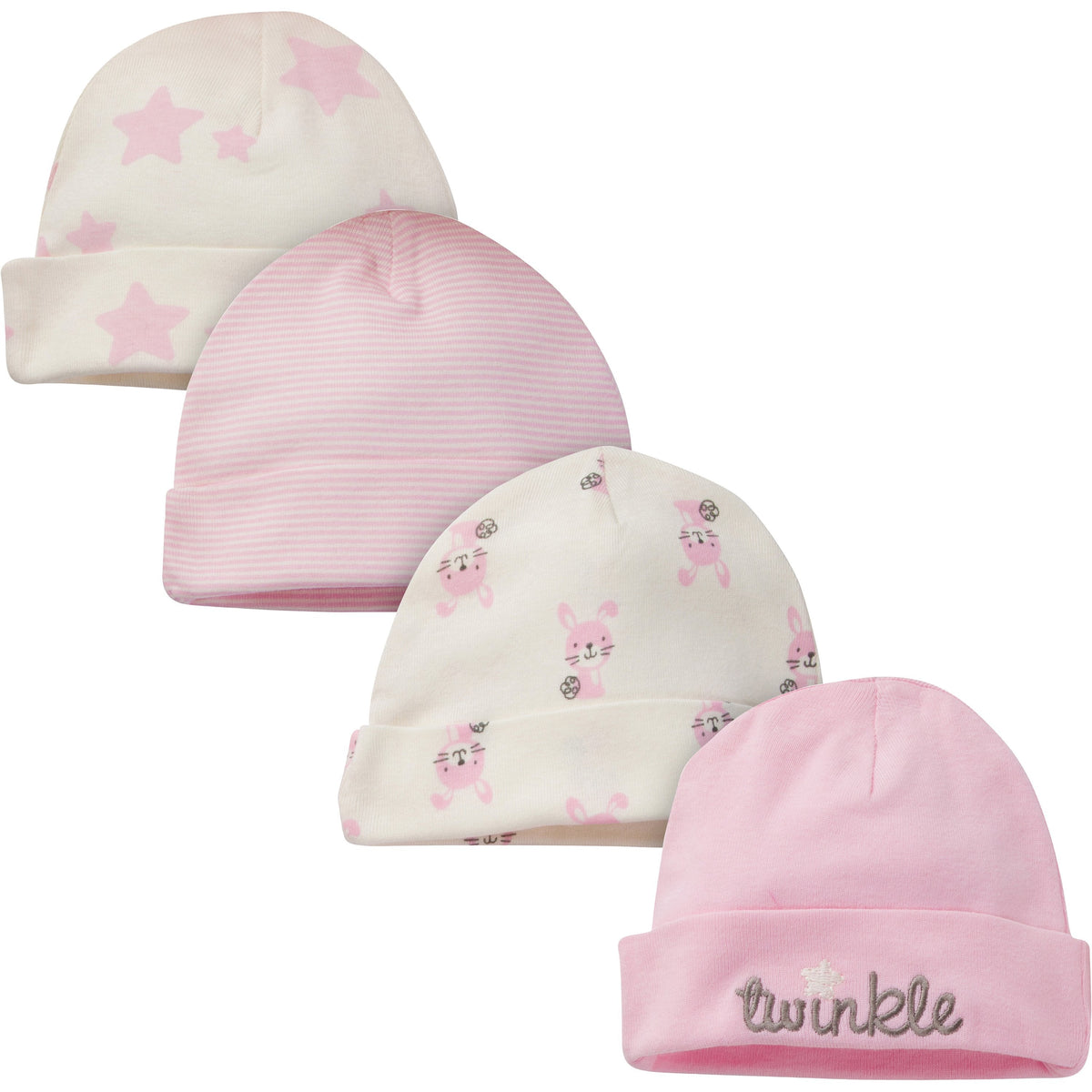 8-Piece Girls Bunny Organic Cap and Mitten Set, additional view 1