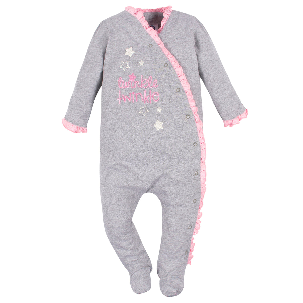 3-Pack Baby Girls Bunny Star Organic Sleep N' Plays, additional view 1