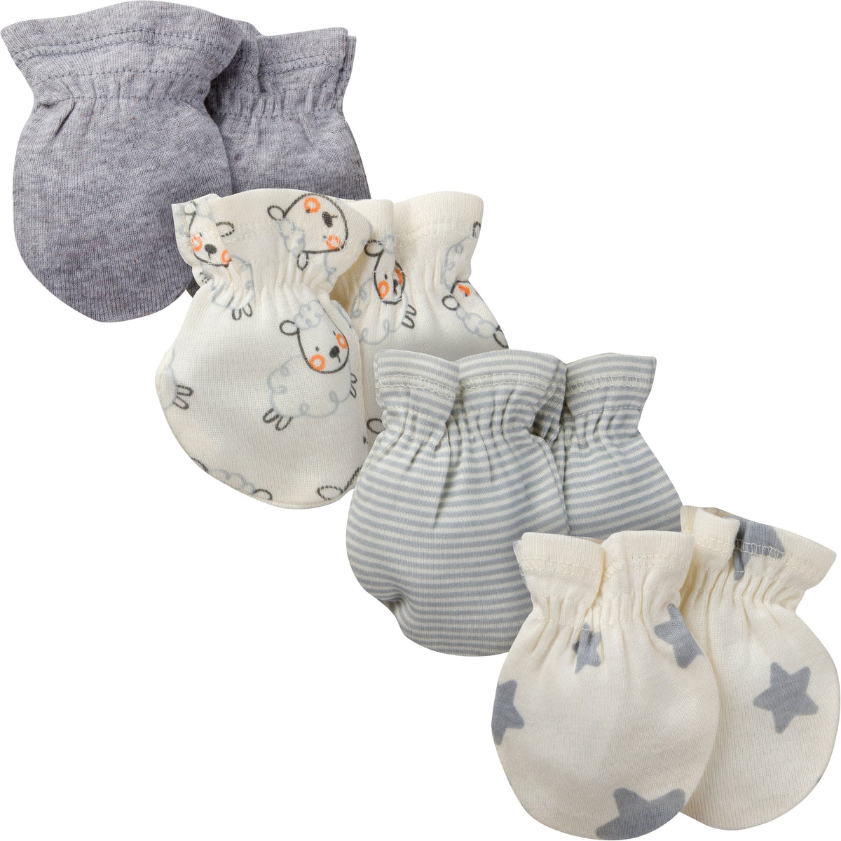 8-Piece Neutral Sheep Organic Cap and Mitten Set, additional view 2