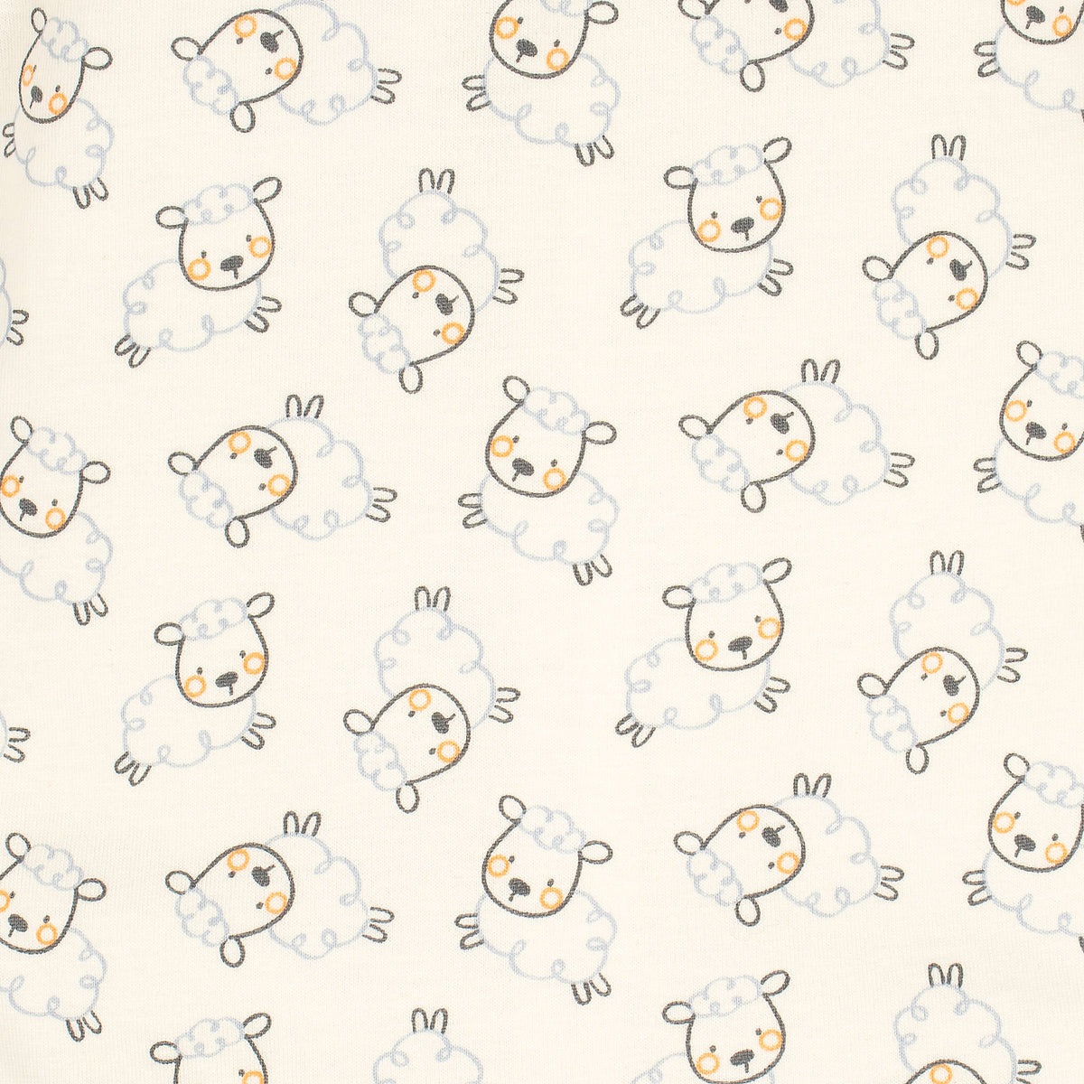 3-Pack Baby Neutral Cuddly Sheep Organic Sleep N' Plays, close-up detail 2