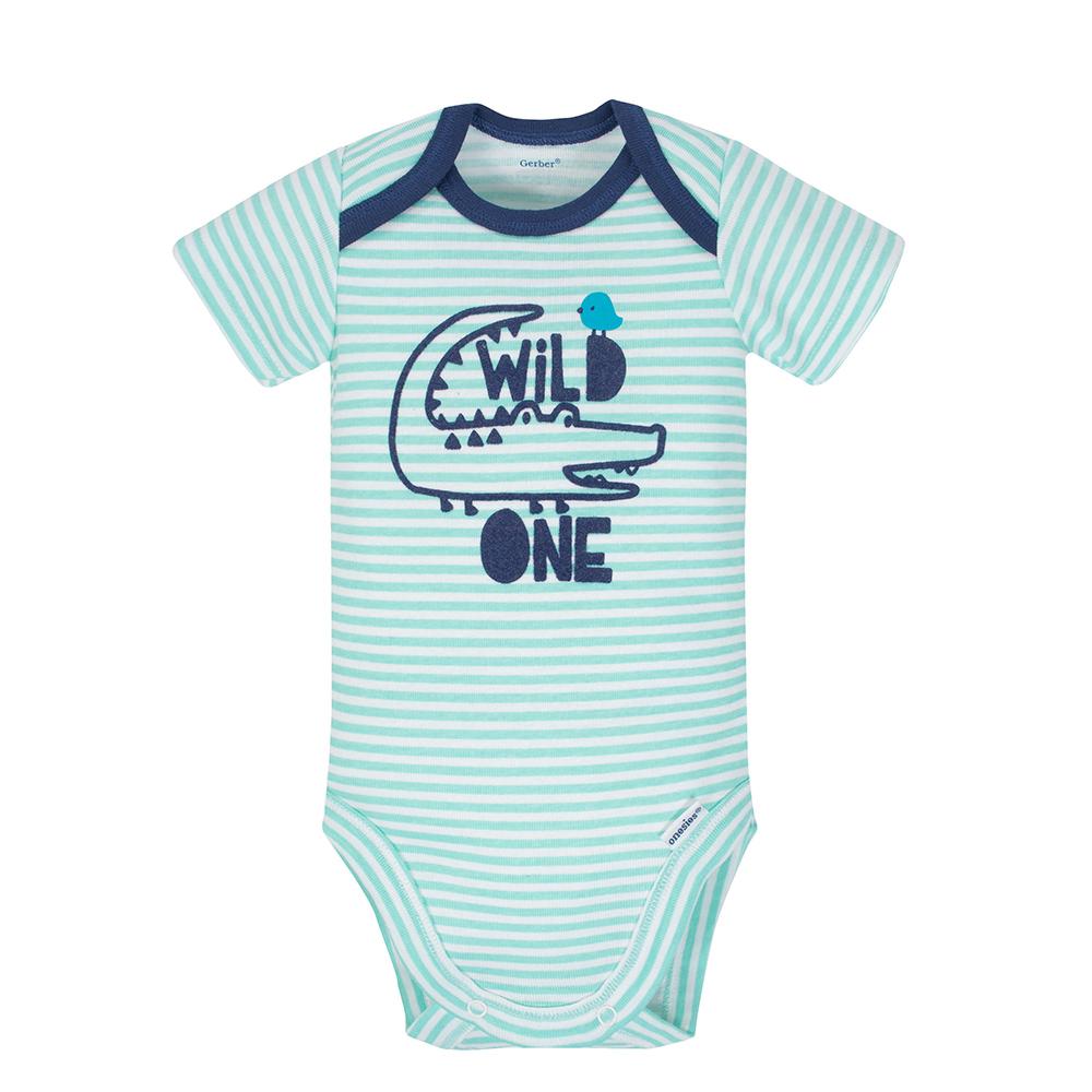 3-Piece Baby Boys Alligator Bodysuit & Pants Set, additional view 1