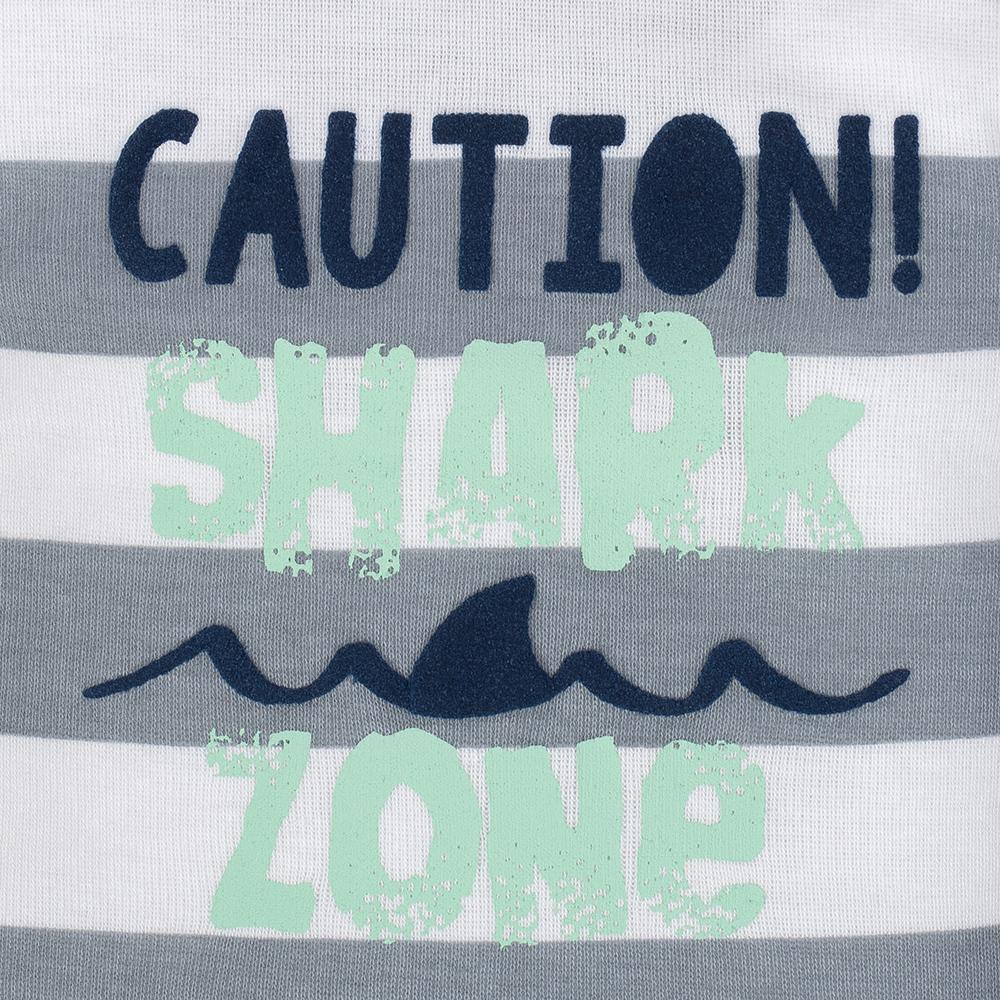 4-Piece Baby Boys Shark Onesies Bodysuit, Shirt, Pants and Short Set, additional view 1
