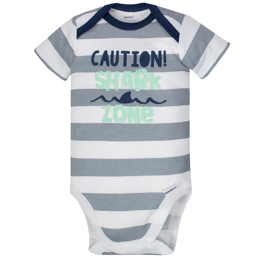4-Piece Baby Boys Shark Onesies Bodysuit, Shirt, Pants and Short Set, additional view 3