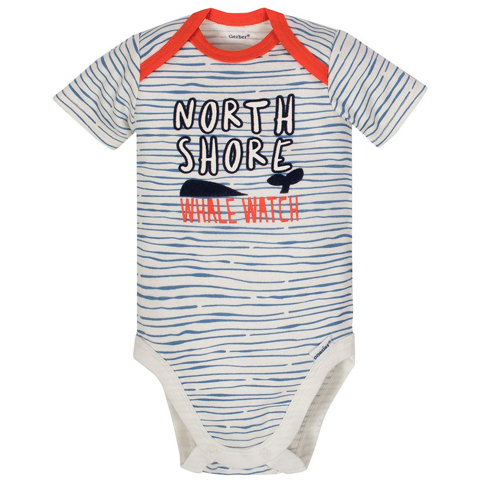4-Piece Baby Boys Whale Watch Onesies Bodysuit, Shirt, Pants and Short Set, additional view 3