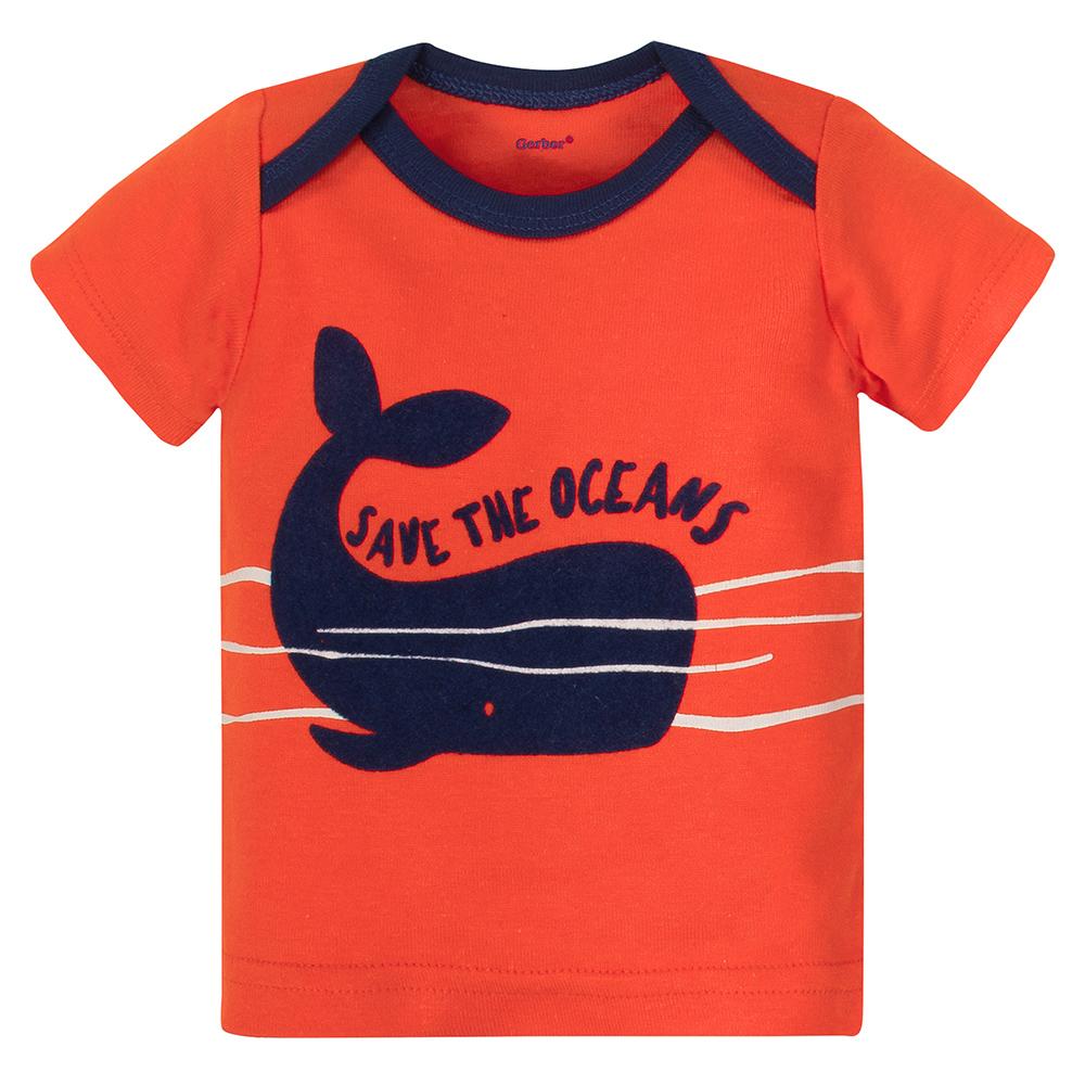 4-Piece Baby Boys Whale Watch Onesies Bodysuit, Shirt, Pants and Short Set, additional view 4